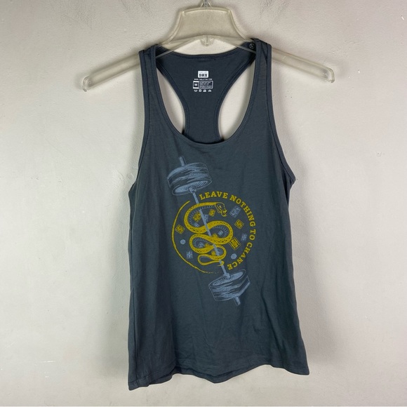 The Lift Box gray snake Leave Nothing to Chance gray muscle racer back T shirt - Picture 2 of 6